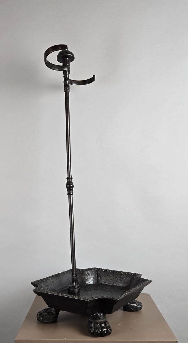 Cast iron display stand for fireplace accessories, early 19th century