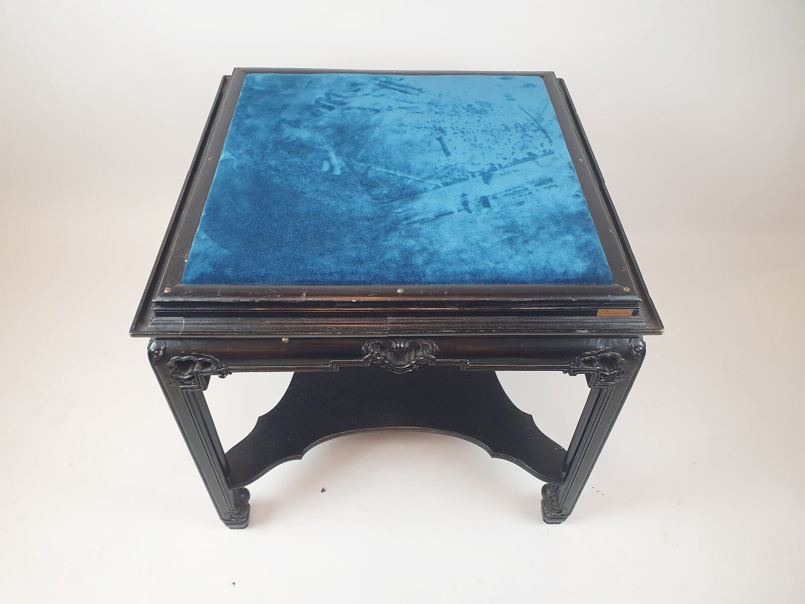 Chambon in Brussels, Japanese-style side table in blackened wood, early 20th