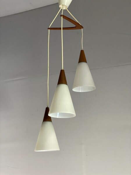 Chandelier Trigniac, Phillips Circa 1960, Three Lamps Laigle