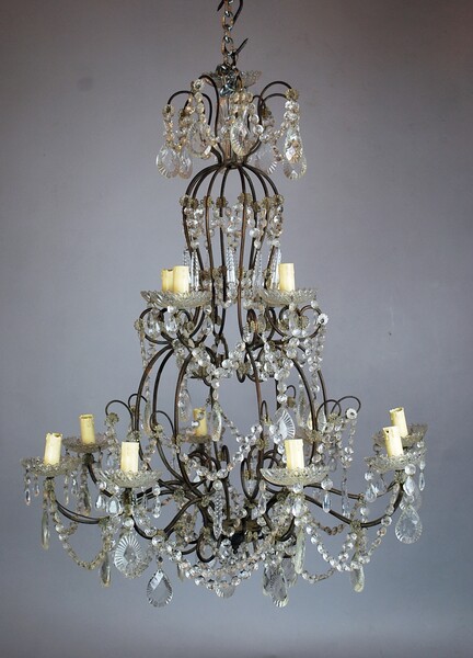 Chandelier with tassels, 2 floors