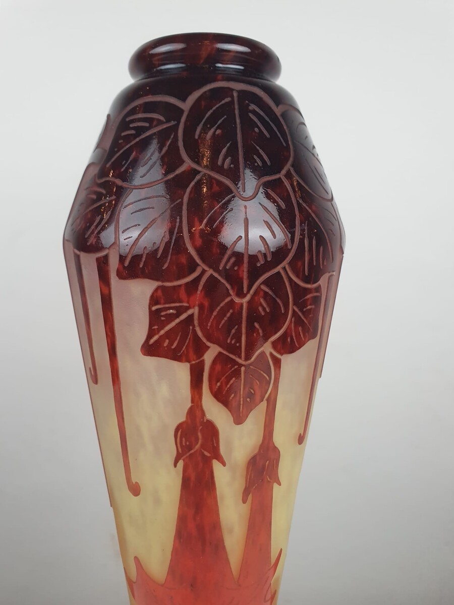CHARDER, acid-etched multi-layer vase, circa 1930
