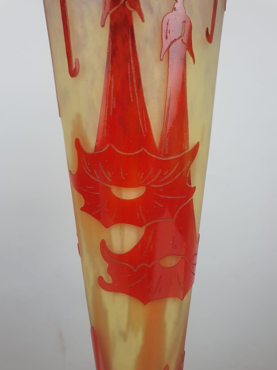 CHARDER, acid-etched multi-layer vase, circa 1930