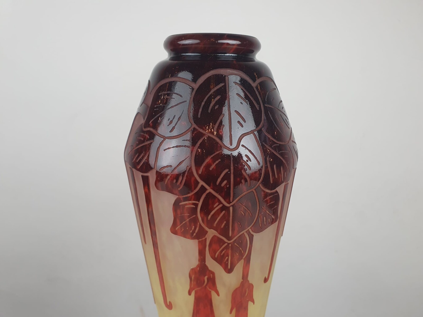 CHARDER, acid-etched multi-layer vase, circa 1930