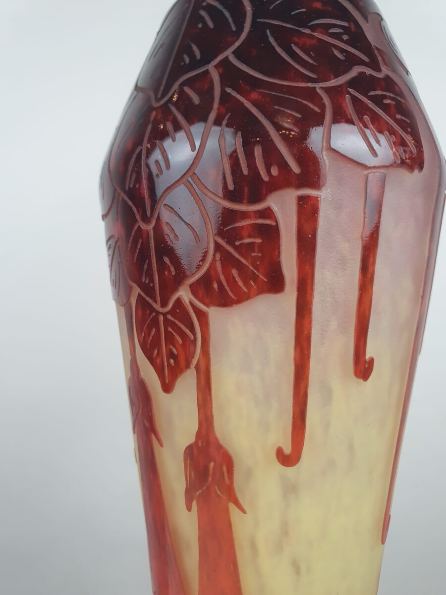 CHARDER, acid-etched multi-layer vase, circa 1930