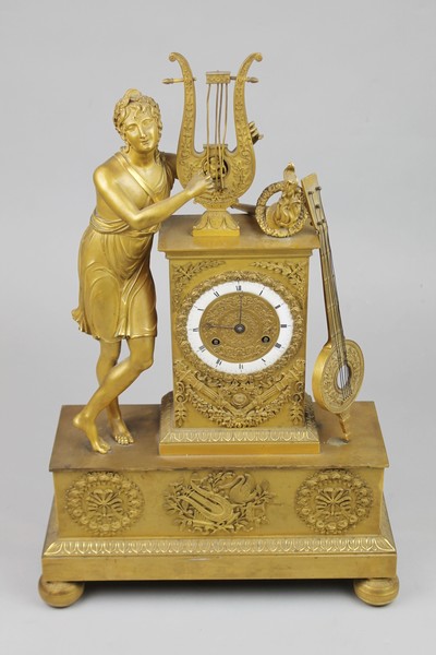 Charles X clock in gilded bronze