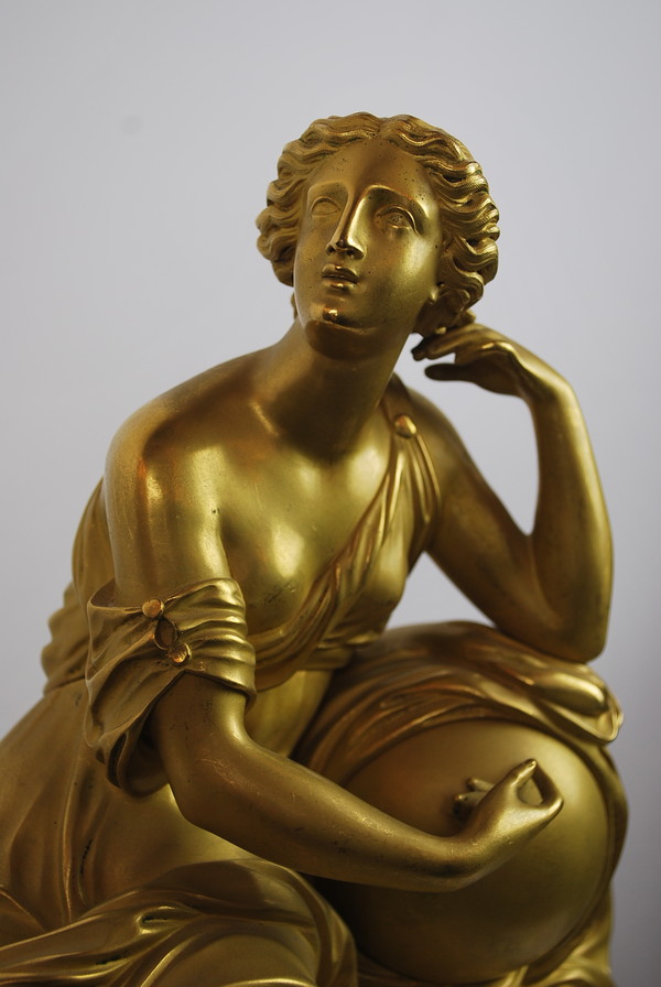 Charles X clock, Urania, muse of astronomy