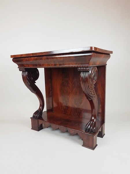 Charles X period console in mahogany