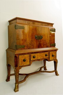 Chest in Walnut And Bronze By Alfred Chambon - Belgium - 1920