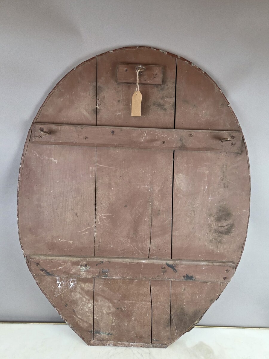 Coat of Arms panel in painted sheet metal, early 20th century 