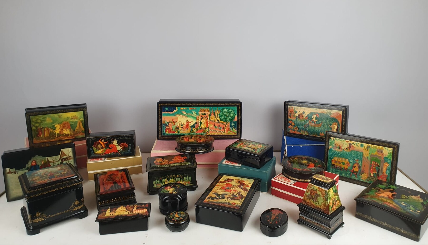 Collection of Russian boxes, price per piece on request
