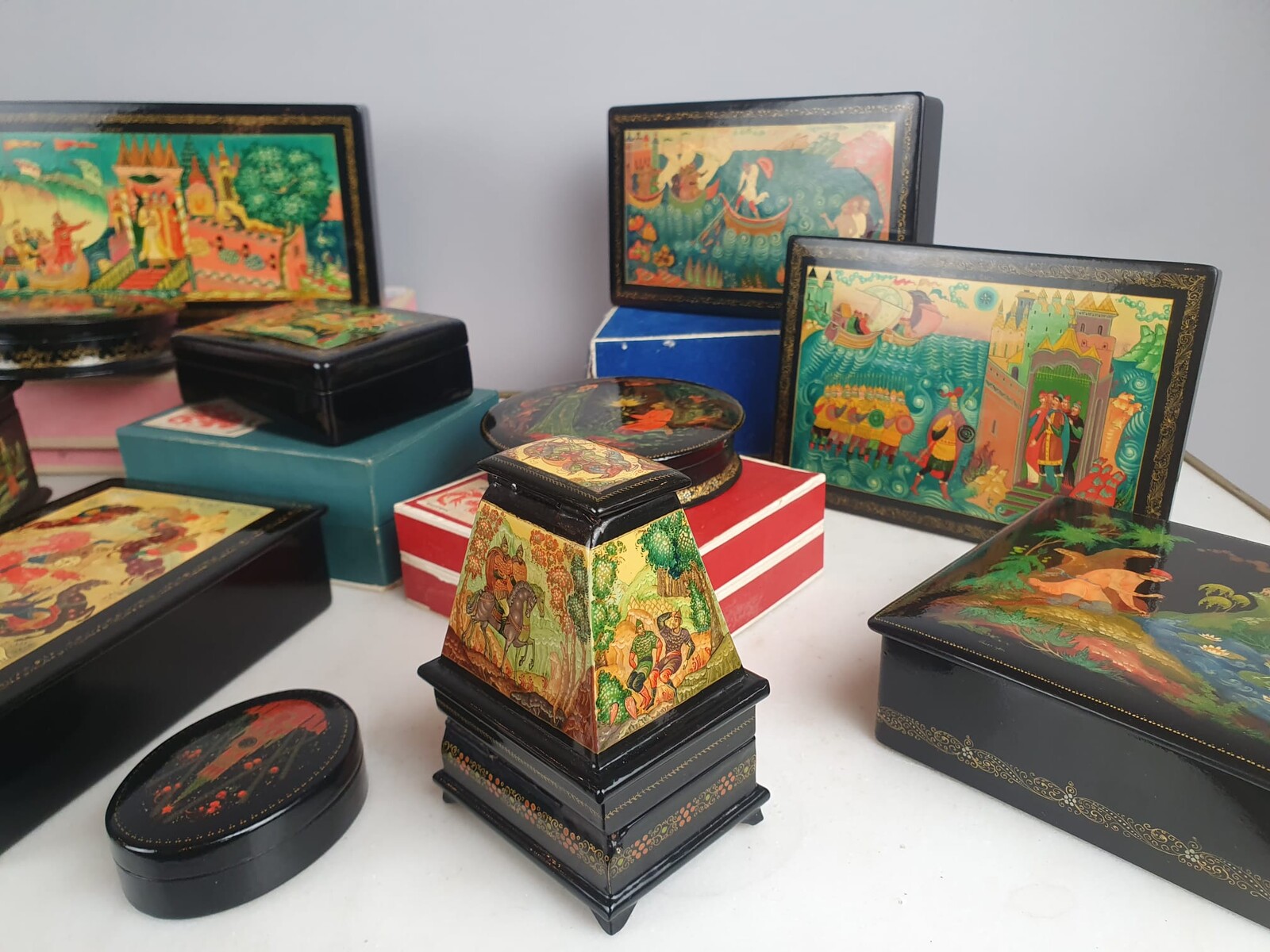 Collection of Russian boxes, price per piece on request