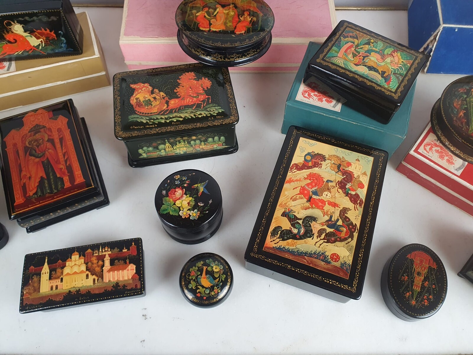 Collection of Russian boxes, price per piece on request