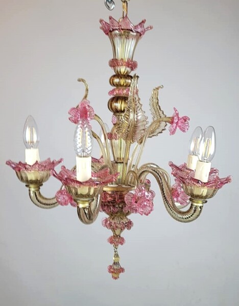 Colorful murano glass chandelier