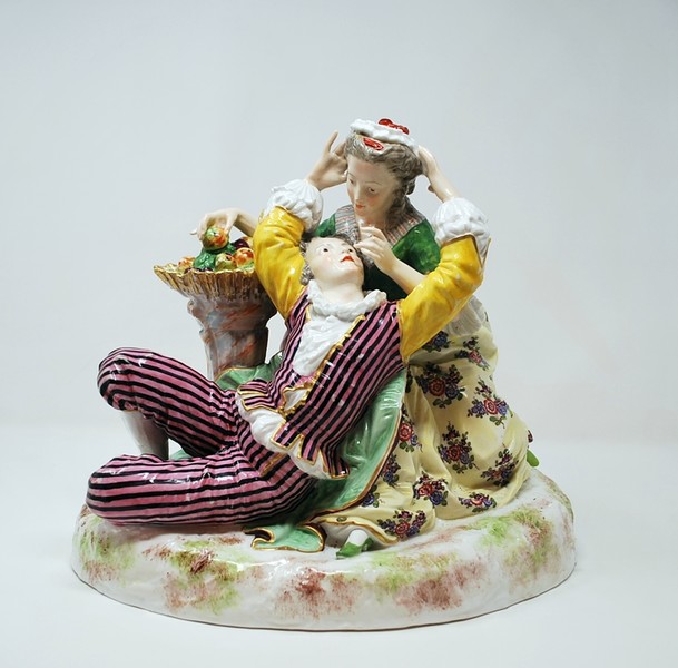 Couple, Saxe porcelain