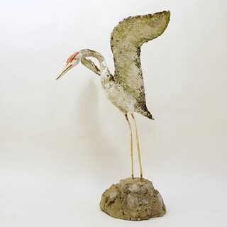 Decorative Outdoor Heron Sculpture 