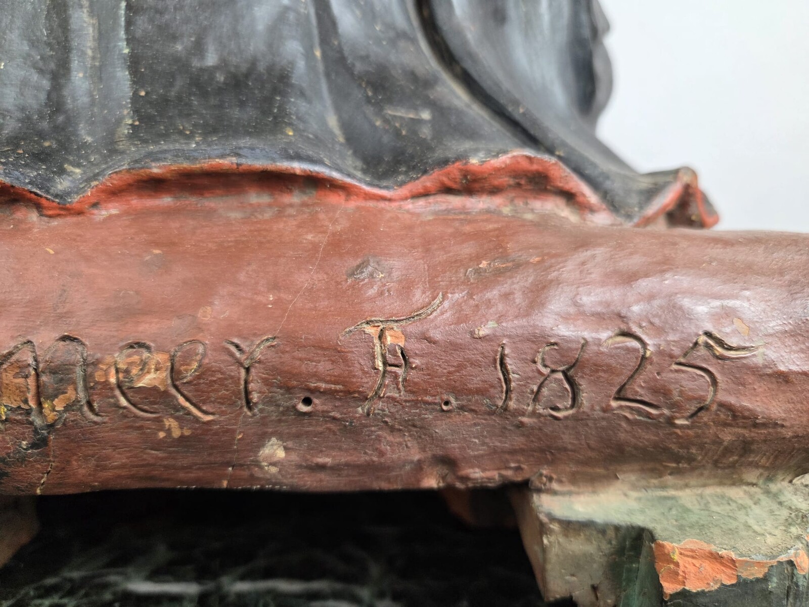 Dignitaire Chinois articulé en terre cuite polychrome, début 19th