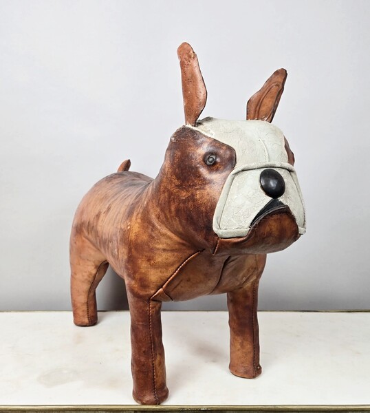 Dimitri Omersa's leather bulldog stool, 1960s