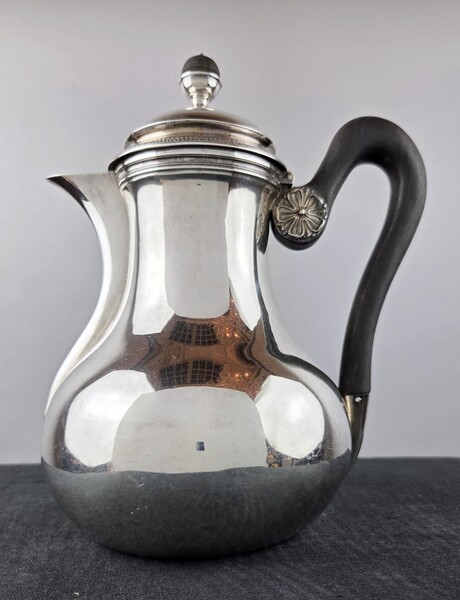 Dutalis hallmark, Silver 1st standard (1814 - 31) Marabout coffee pot (weight 900gr)