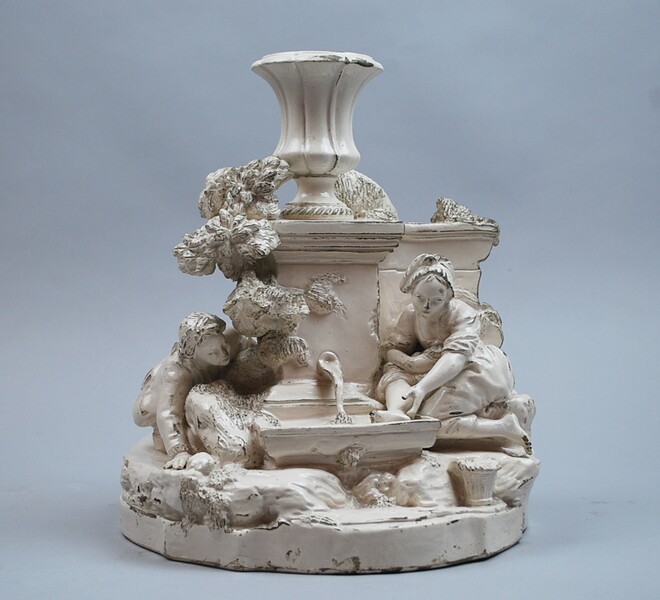 Earthenware group, France, late 18th C.