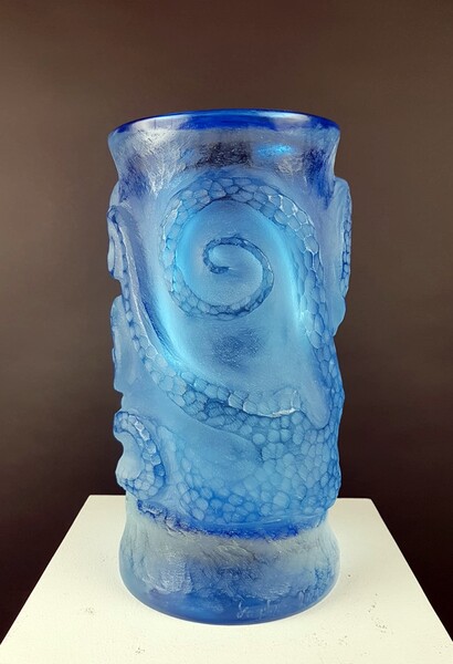 Edward SOUKUP, Glass vase decorated with an octopus