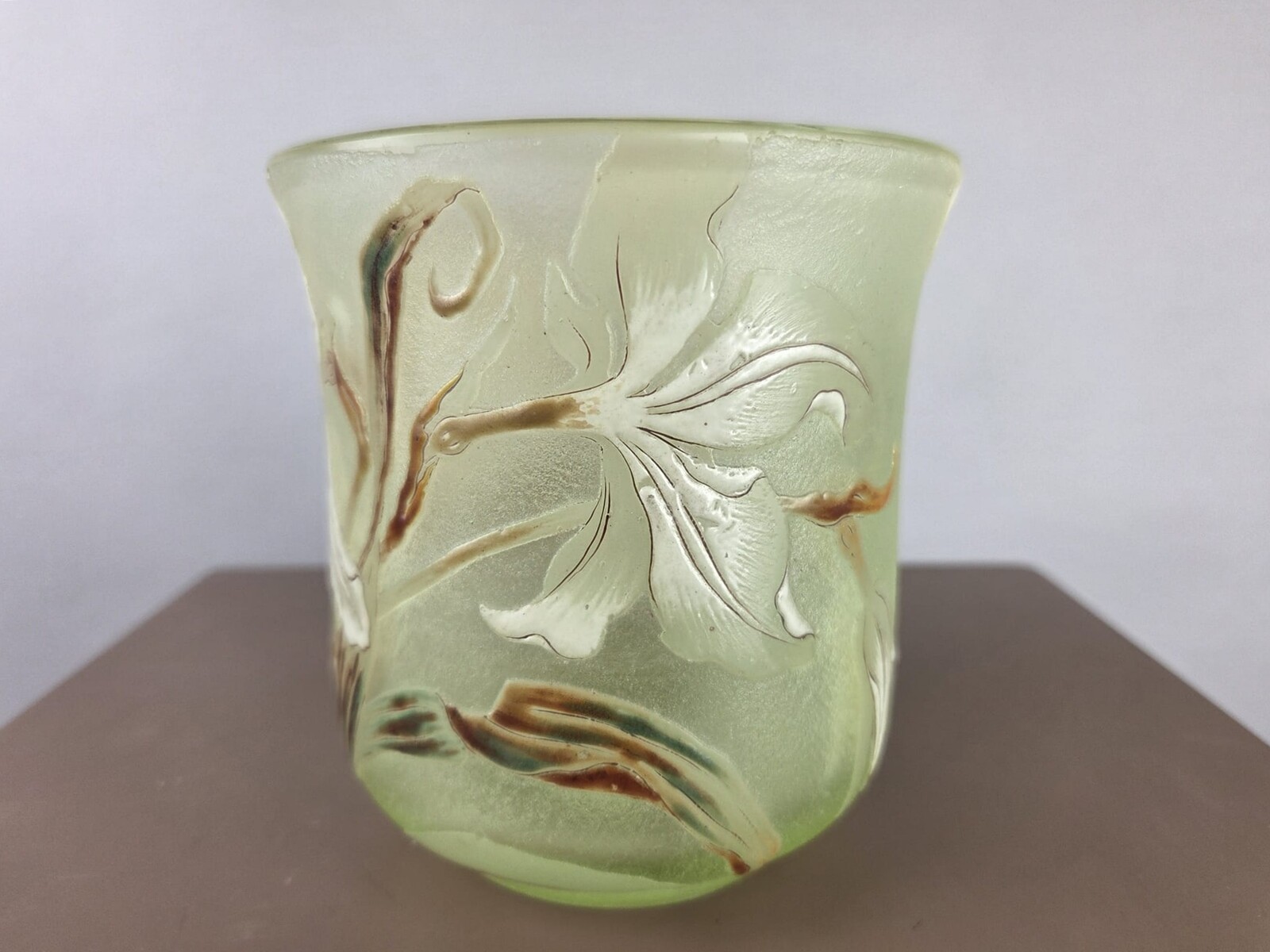 Emile Gallé, glass paste vase, circa 1900