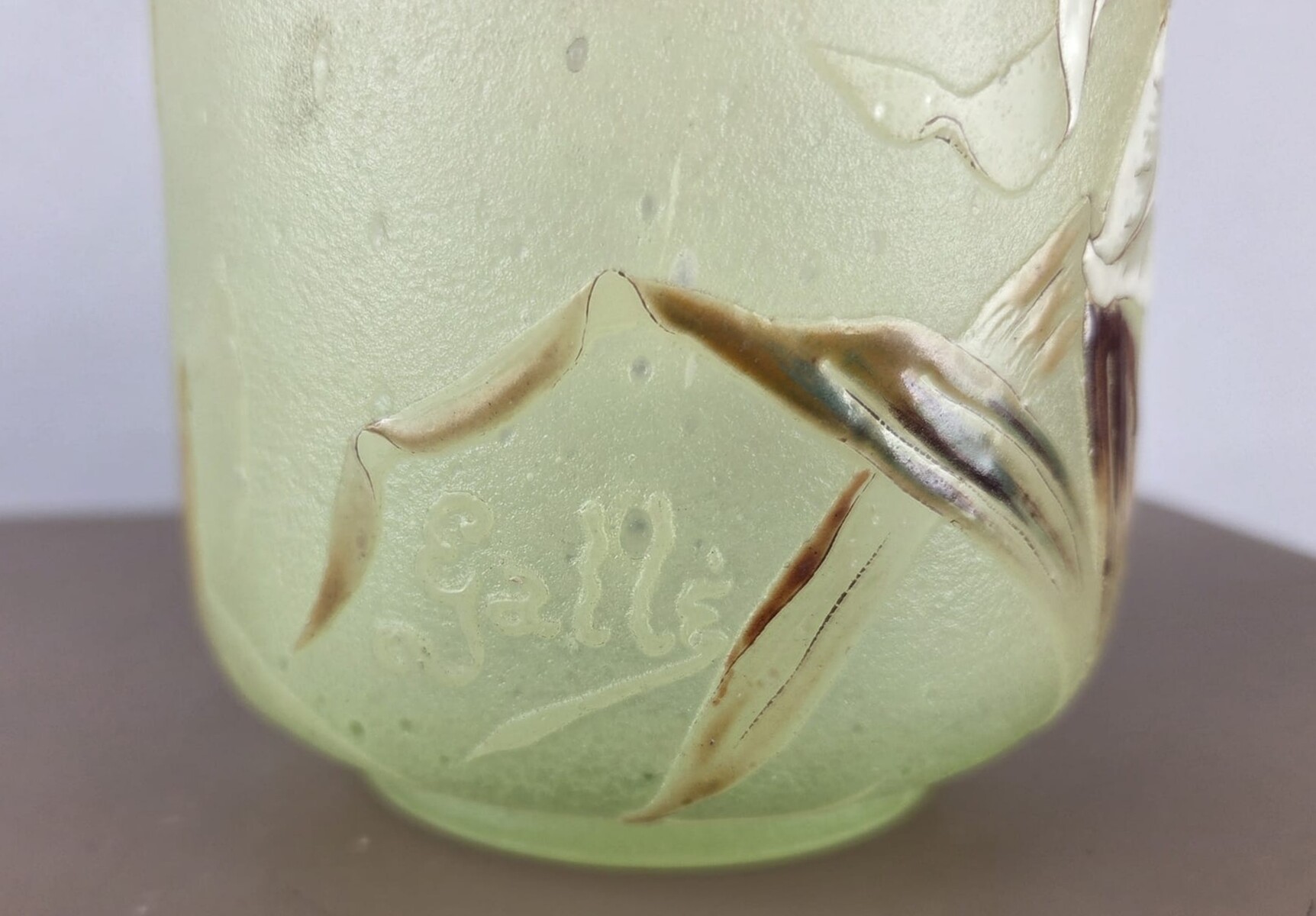 Emile Gallé, glass paste vase, circa 1900