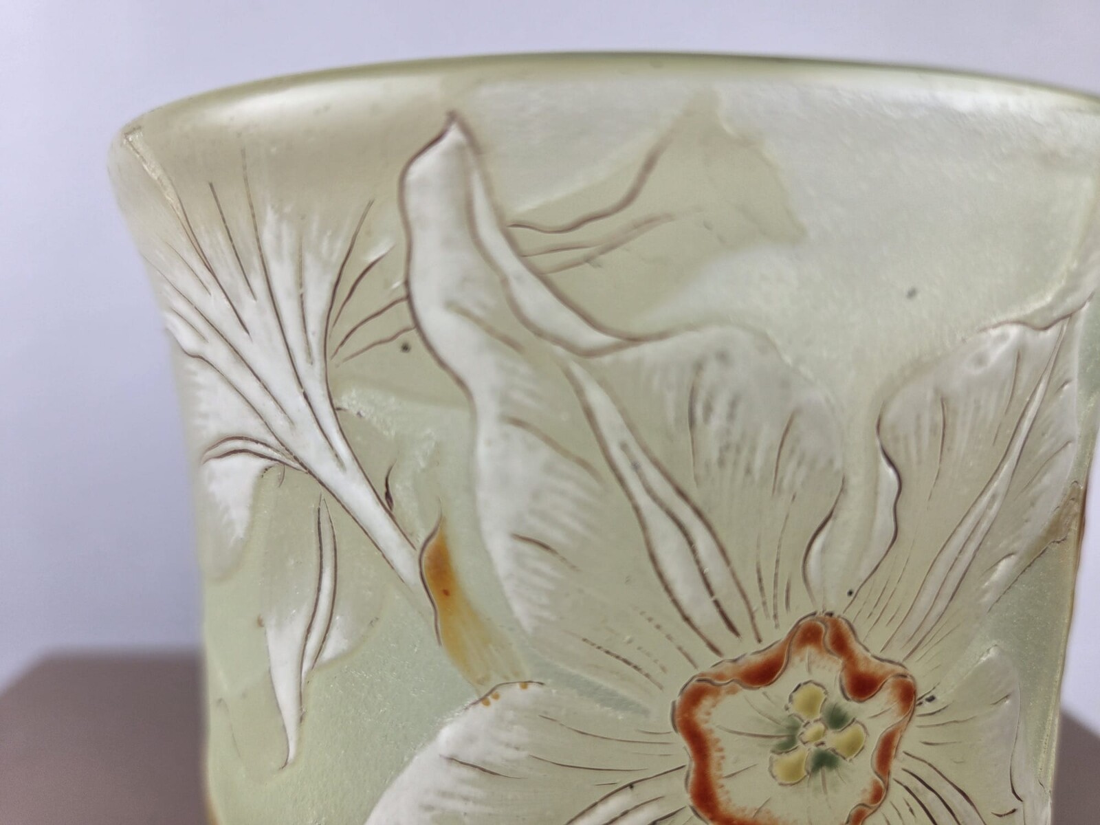 Emile Gallé, glass paste vase, circa 1900
