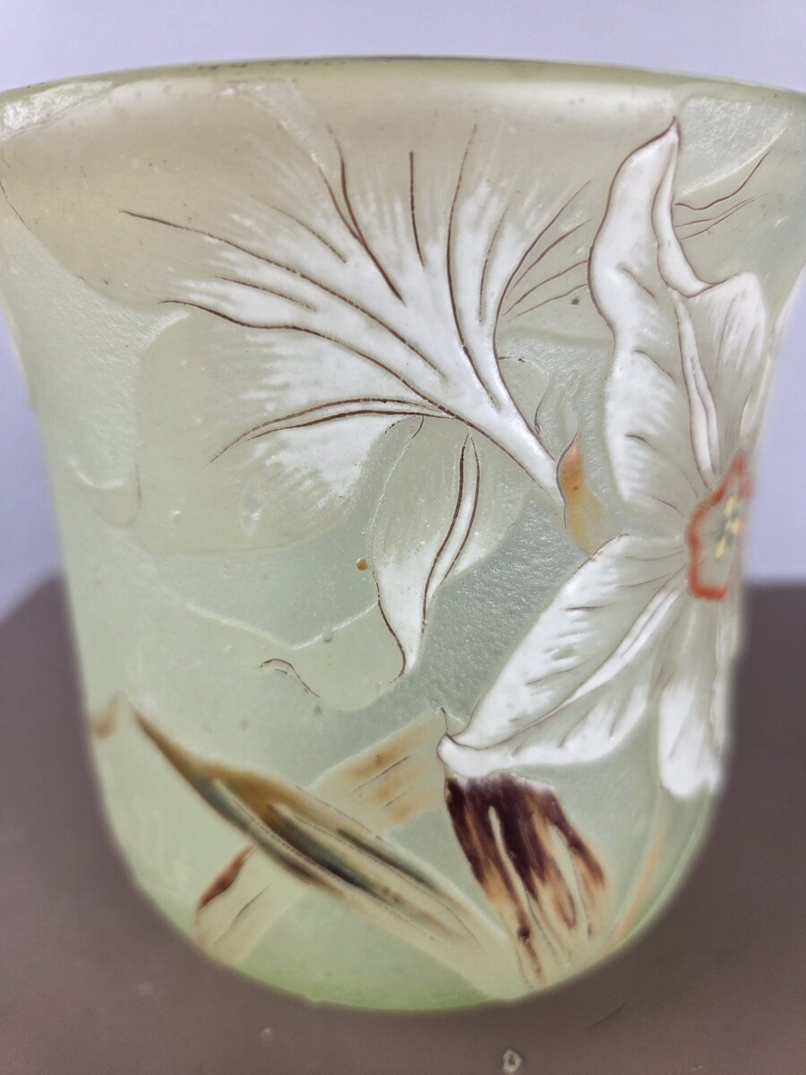 Emile Gallé, glass paste vase, circa 1900