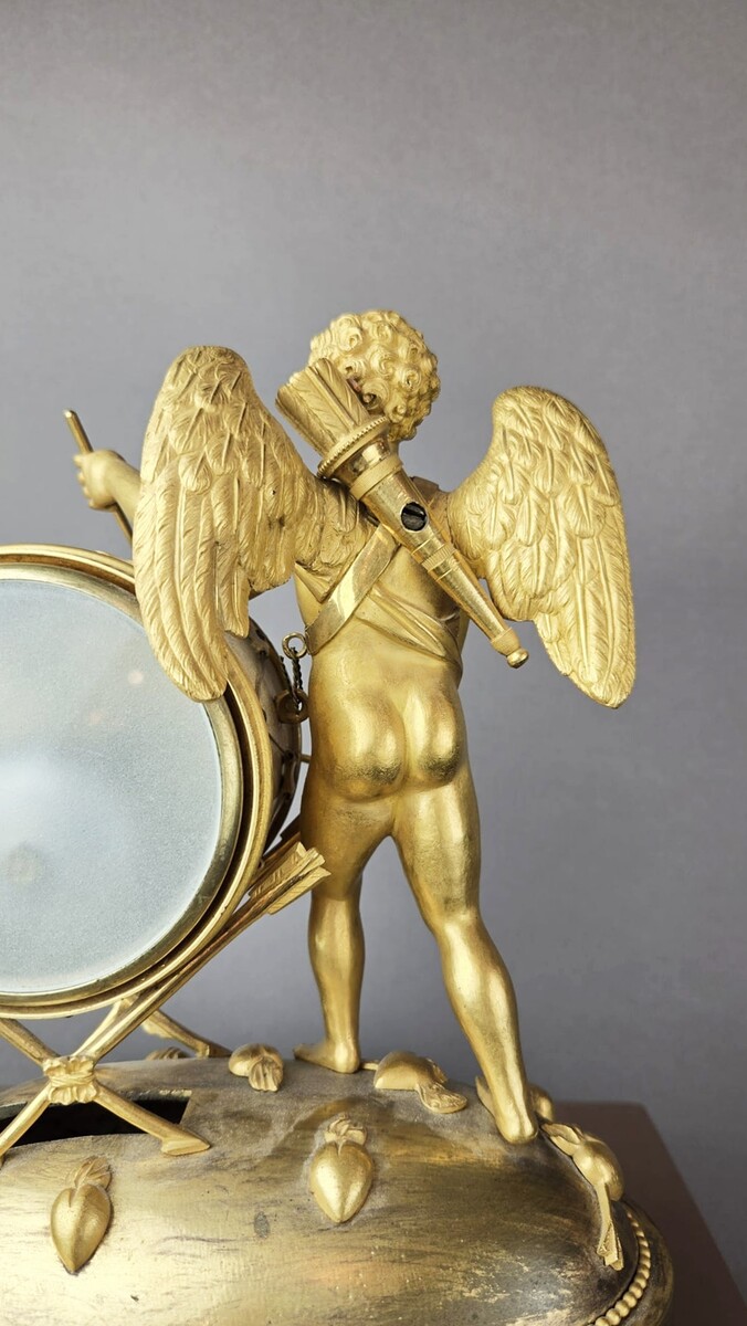 Empire gilt bronze mantel clock 