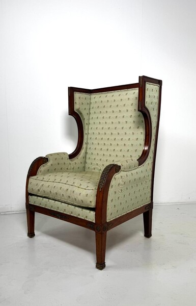 Empire style mahogany bergère, circa 1900