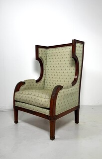Empire style mahogany bergère, circa 1900