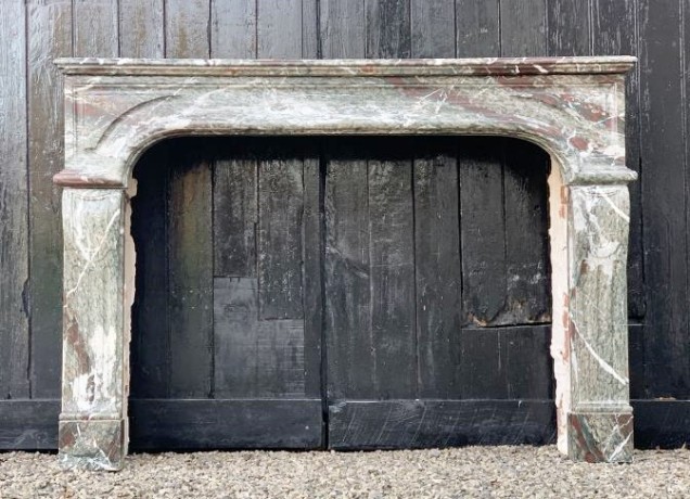 Fireplace Marble Campan Grand Mélange Louis XIV Styleflag 