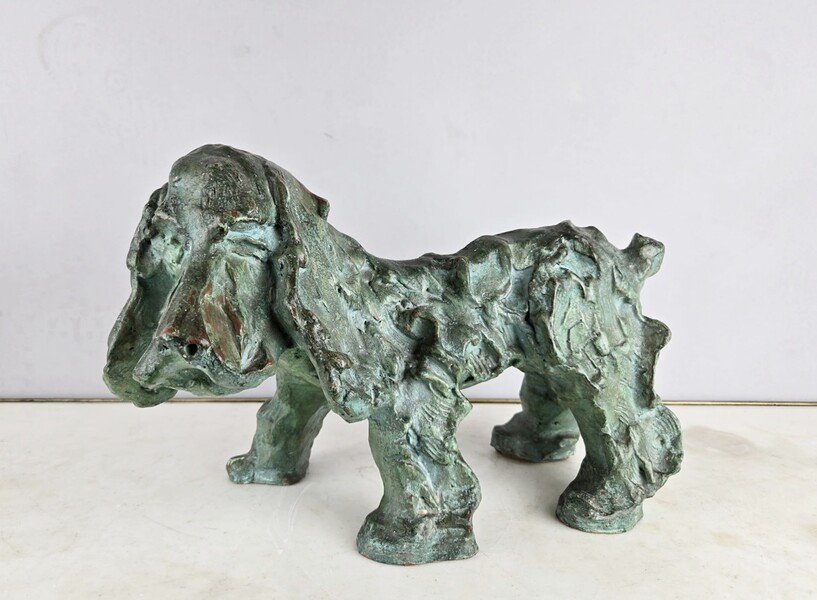 GAMBINO JF Terracotta sculpture with green patina 