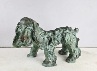 GAMBINO JF Terracotta sculpture with green patina 