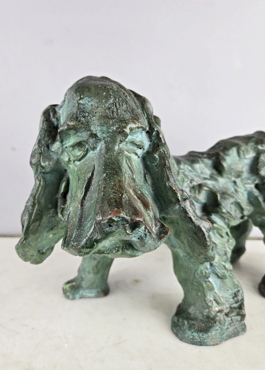 GAMBINO JF Terracotta sculpture with green patina 