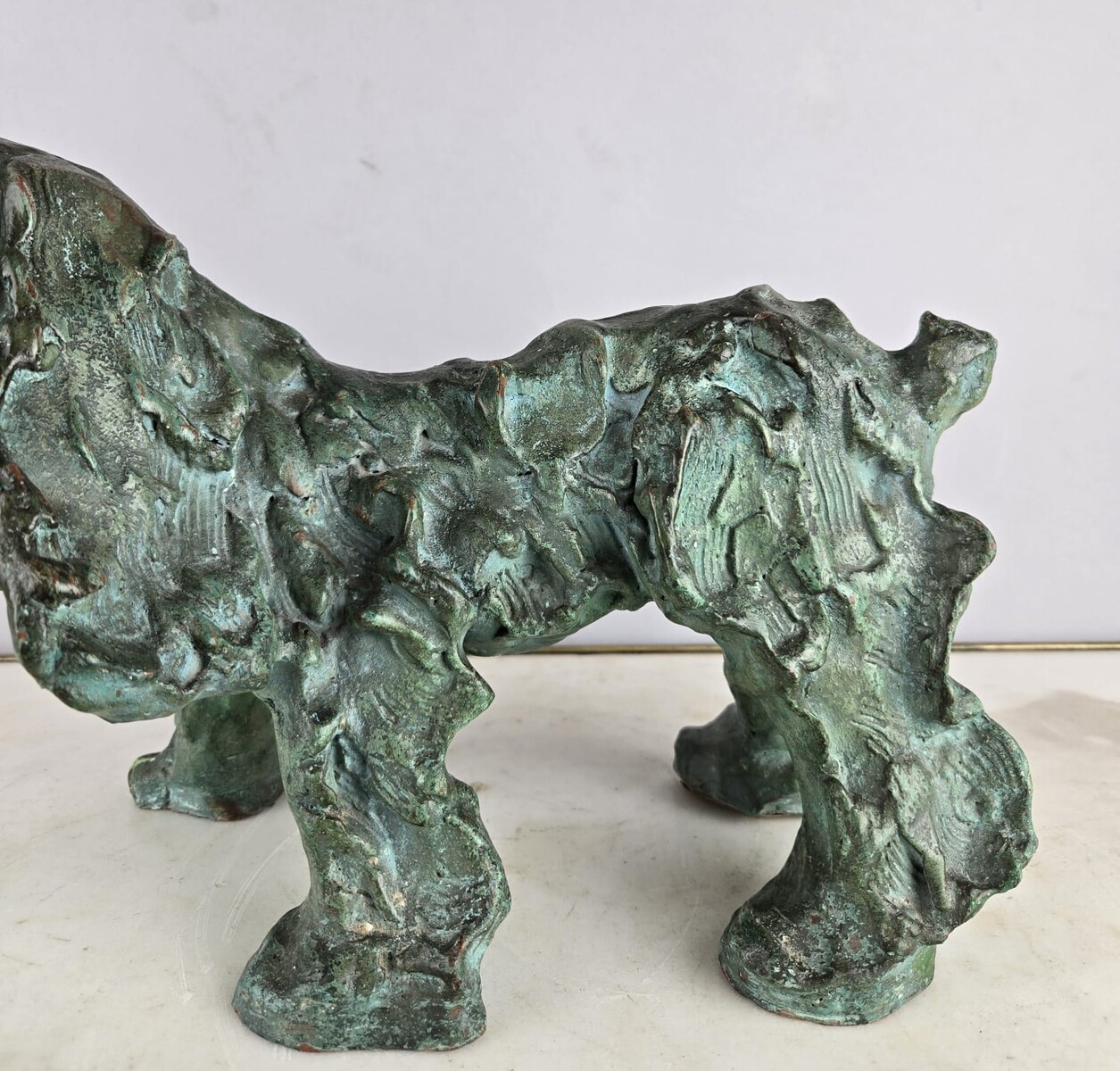 GAMBINO JF Terracotta sculpture with green patina 