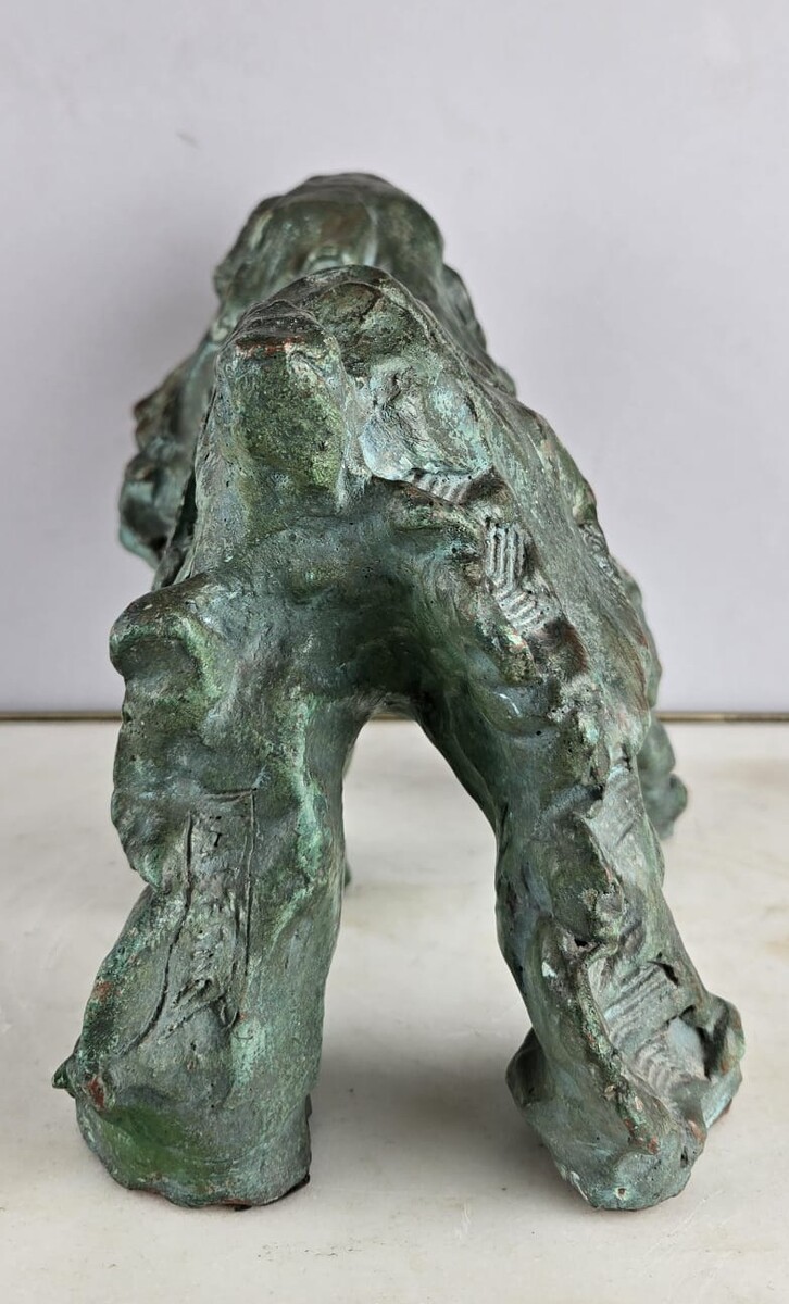 GAMBINO JF Terracotta sculpture with green patina 
