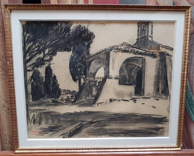 Georges MORREN, Charcoal on 
