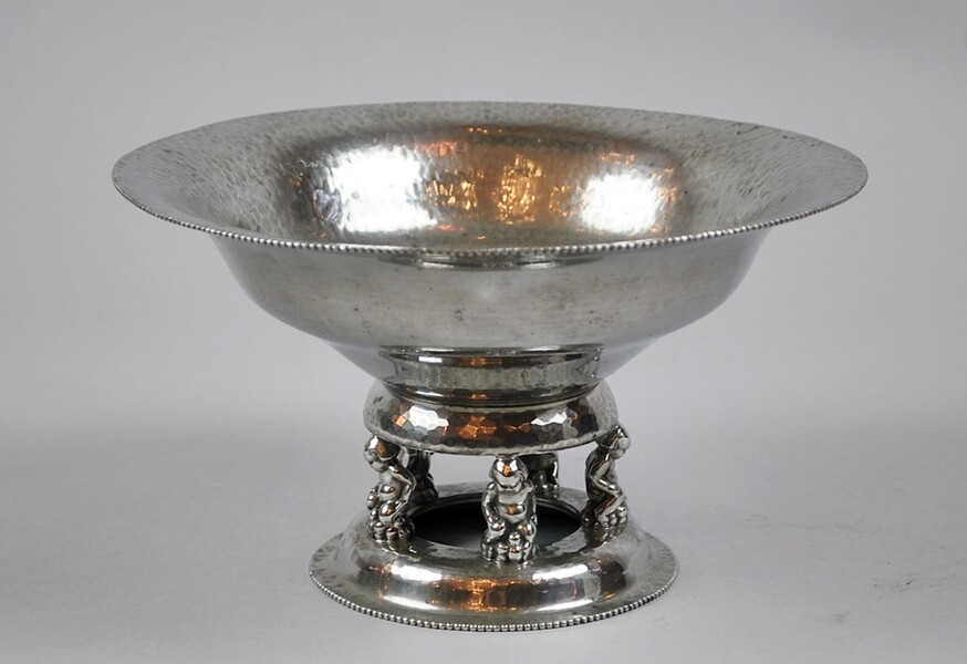 GERO, Art Deco silver metal bowl