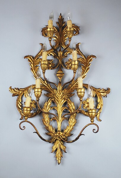 Gilded metal sconce, 1950's