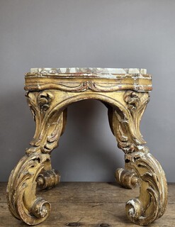 Gilded wood and marble base, Italy early 19th century