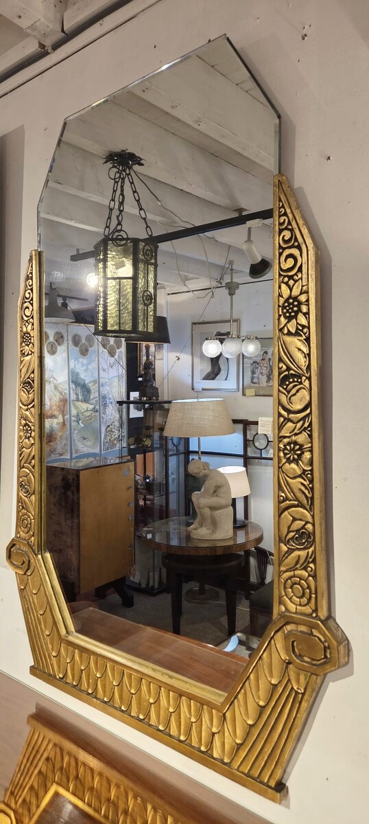 Gilded wood mirror, circa 1920