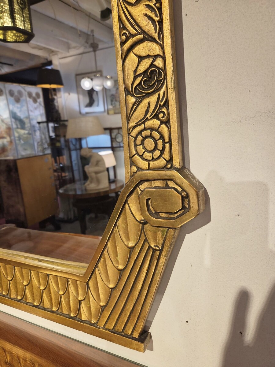 Gilded wood mirror, circa 1920