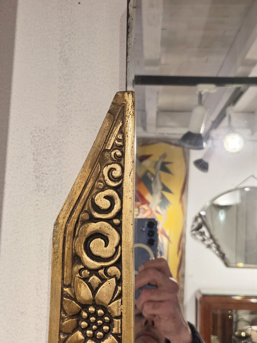 Gilded wood mirror, circa 1920