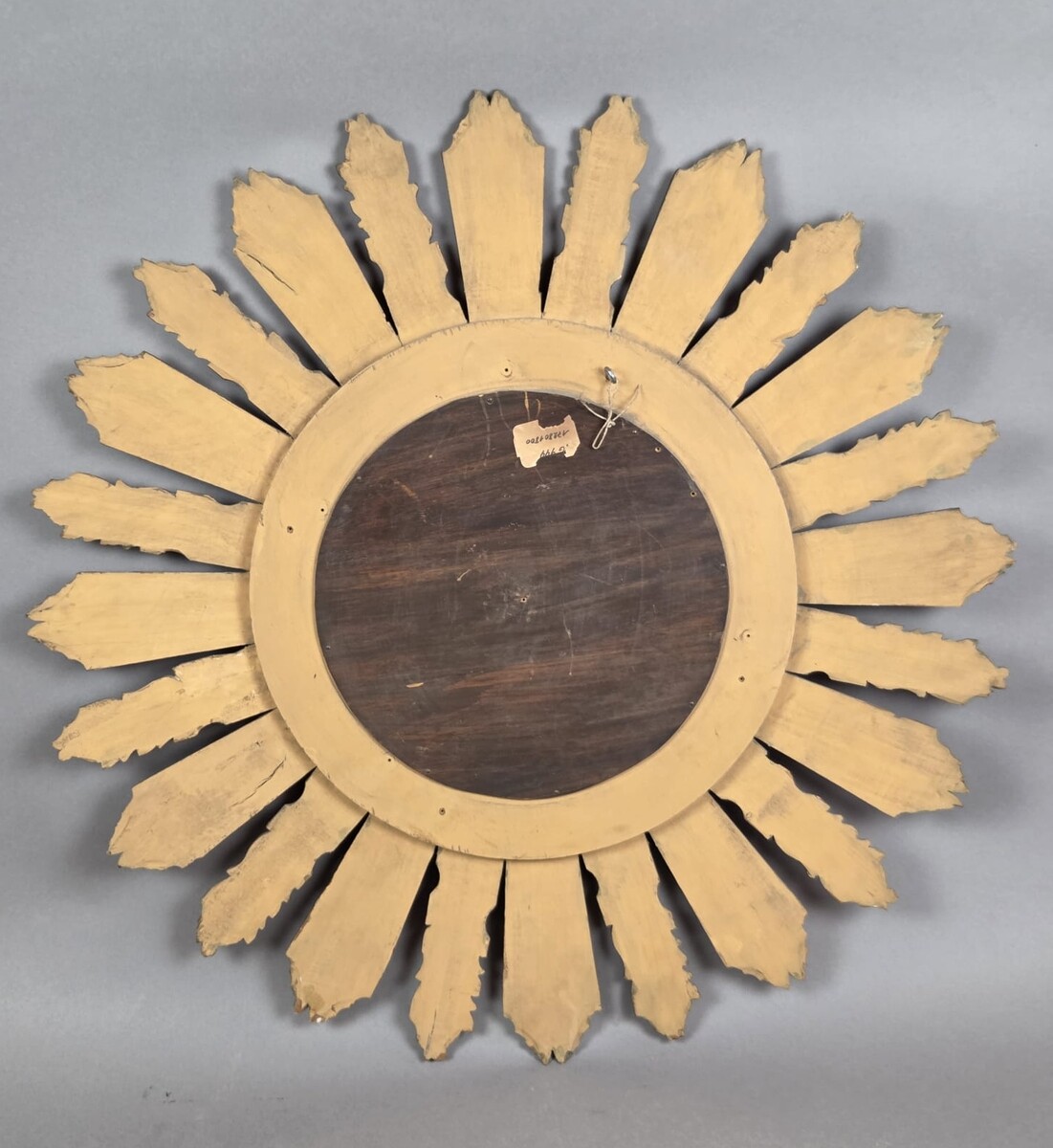 Gilded wood sunburst mirror, circa 1960