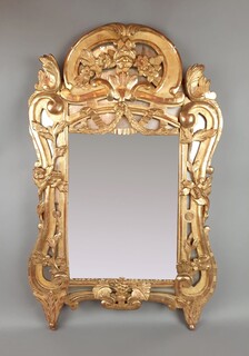 Gilded wooden beaded mirror, late 18th century