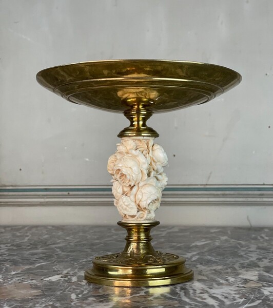 Gilt Bronze And Ivory Cup