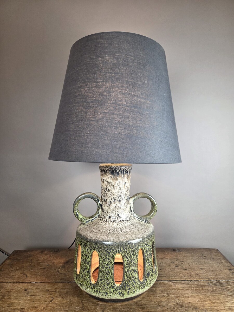 Glazed ceramic lamp, circa 1970