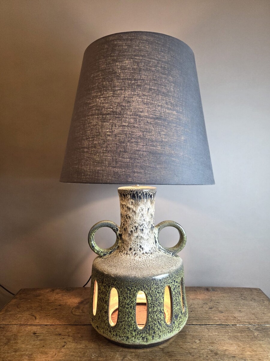 Glazed ceramic lamp, circa 1970