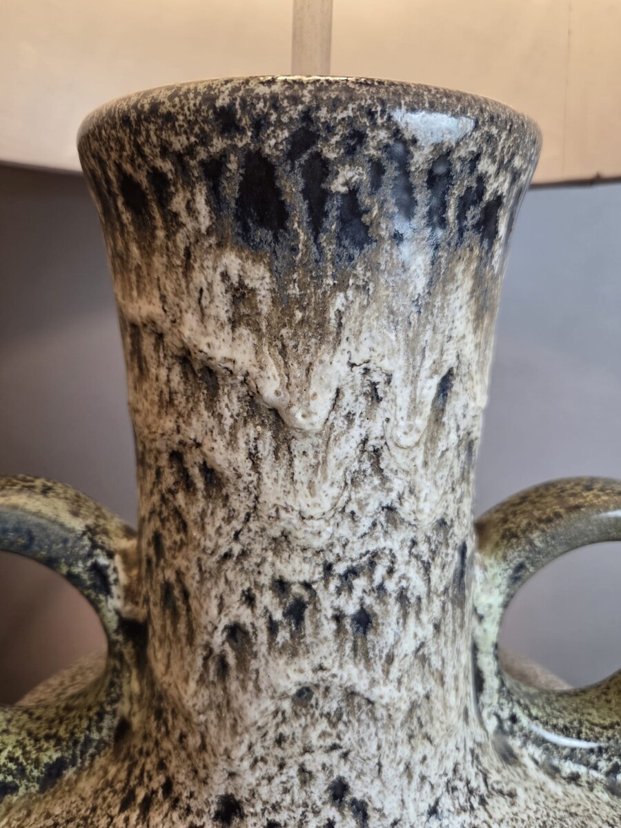 Glazed ceramic lamp, circa 1970